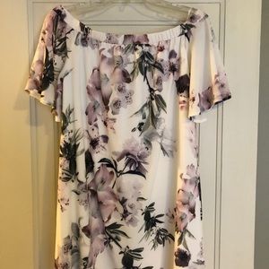 Floral off the shoulder dress